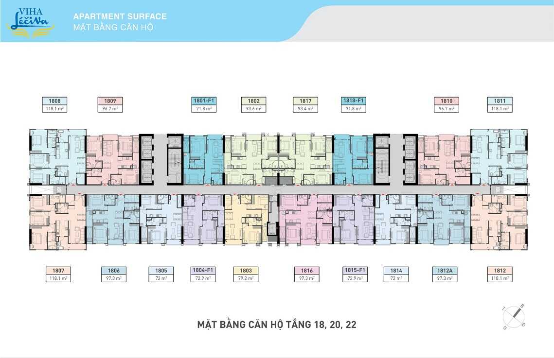 Mặt bằng tầng điển hình dự án Viha Coplex Nguyễn Tuân