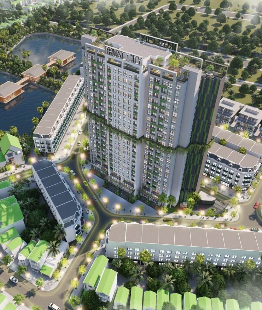 Phối cảnh tổng quan dự án Trust City Văn Giang